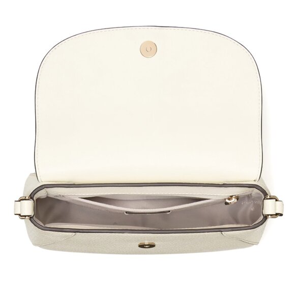 New Kate Spade Monica Small Flap Crossbody bag Pebble Leather Meringue - Picture 4 of 5